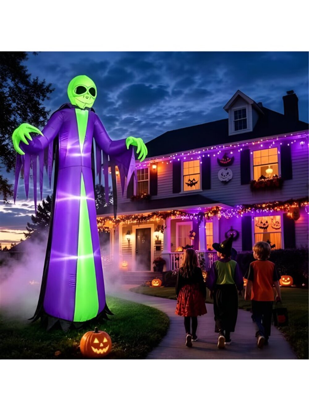 12 FT Halloween Inflatable Alien Reaper Ghost Outdoor Decoration - Picture 4 of 6